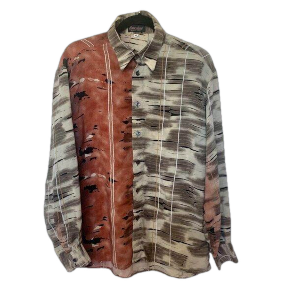 BARCELINO Mens shirt SZ M - long sleeve made in Italy - luxury shirt
